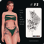 flower side female tattoo logo