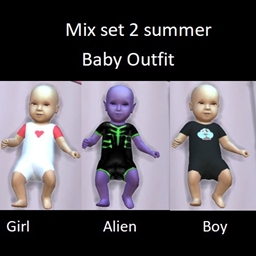 Mix set 2 summer baby outfit