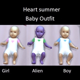 Heart summer baby outfit