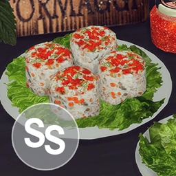 Salad "Olivier" with red Caviar