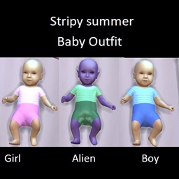 Stripy summer baby outfit