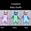 Cowplant baby outfit logo