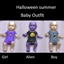 Halloween summer baby outfit logo