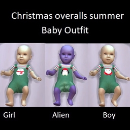 Christmas overalls summer baby outfit