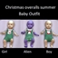 Christmas overalls summer baby outfit logo