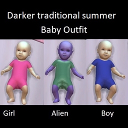 Darker traditional summer baby outfit