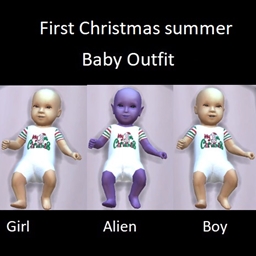 First Christmas summer baby outfit