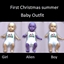 First Christmas summer baby outfit logo