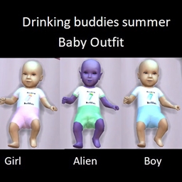 Drinking buddies summer baby outfit