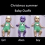 Christmas summer baby outfit logo