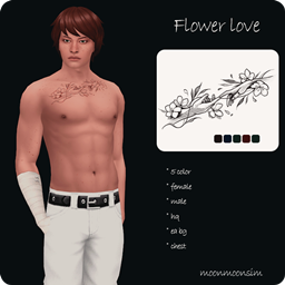 flower love female tattoo