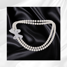 Diamond Bow Necklace