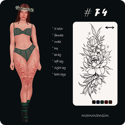 Flowers Leg Tattoo logo