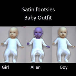 Satin Footsies baby outfit