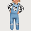 patch overalls - toddler logo