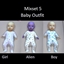 Mixset 5 baby outfit logo