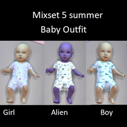 Mixset 5 summer baby outfit