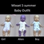 Mixset 5 summer baby outfit logo