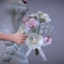 rose & white lace flower accessory