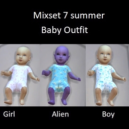 Mixset 7 summer baby outfit