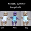 Mixset 7 summer baby outfit logo