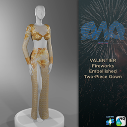 Valentier - Fireworks Embellished Two-Piece Gown logo