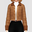 check fur jacket - female logo