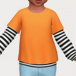 layered sweatshirt - toddler