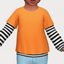 layered sweatshirt - toddler logo