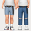 belted jeans & shorts - toddler logo