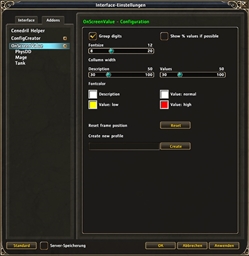 OnScreenValues