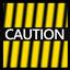 Caution hazard tape logo