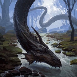 Worm fantasy world logo