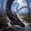 Worm fantasy world logo