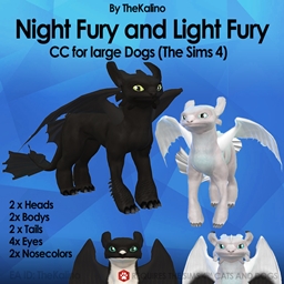 Night Fury and Light Fury (Large Dogs)
