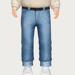yun cuffed jeans - toddler logo
