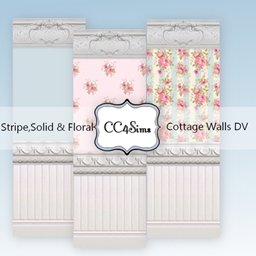 Stripe, Floral and Solid Cottage Walls DV logo
