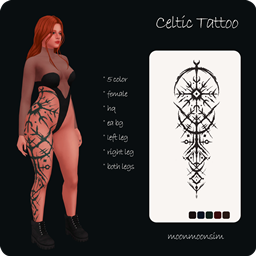 moonmoonsim celtic female tattoo