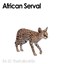 African Serval Cat logo