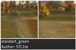Standard crosshairs with green reload timer and the percentage of HP project image