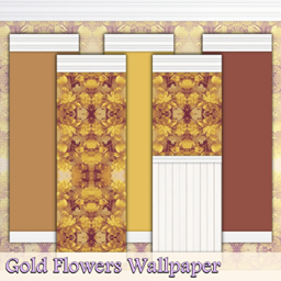 Gold Flowers Wallpaper logo