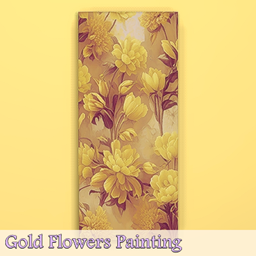 Gold Flowers Painting logo