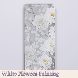 White Flowers Painting logo