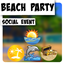 Beach Party Social Event logo