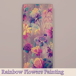 Rainbow Flowers Painting logo