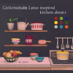 Cathrineholm Lotus inspired kitchen decors