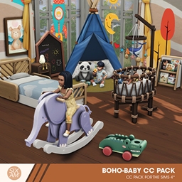 Boho Baby Bedroom CC Pack logo