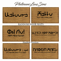 Random Door Mats - Simlish Version