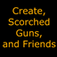 Create, Scorched Guns, and Friends logo