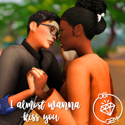 I Almost Wanna Kiss you - Couple Pose logo